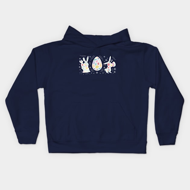 Beutiful Easter Kids Hoodie by HarlinDesign